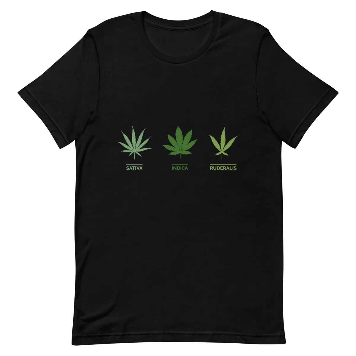 Unisex T-Shirt - Weed Leaves - Black