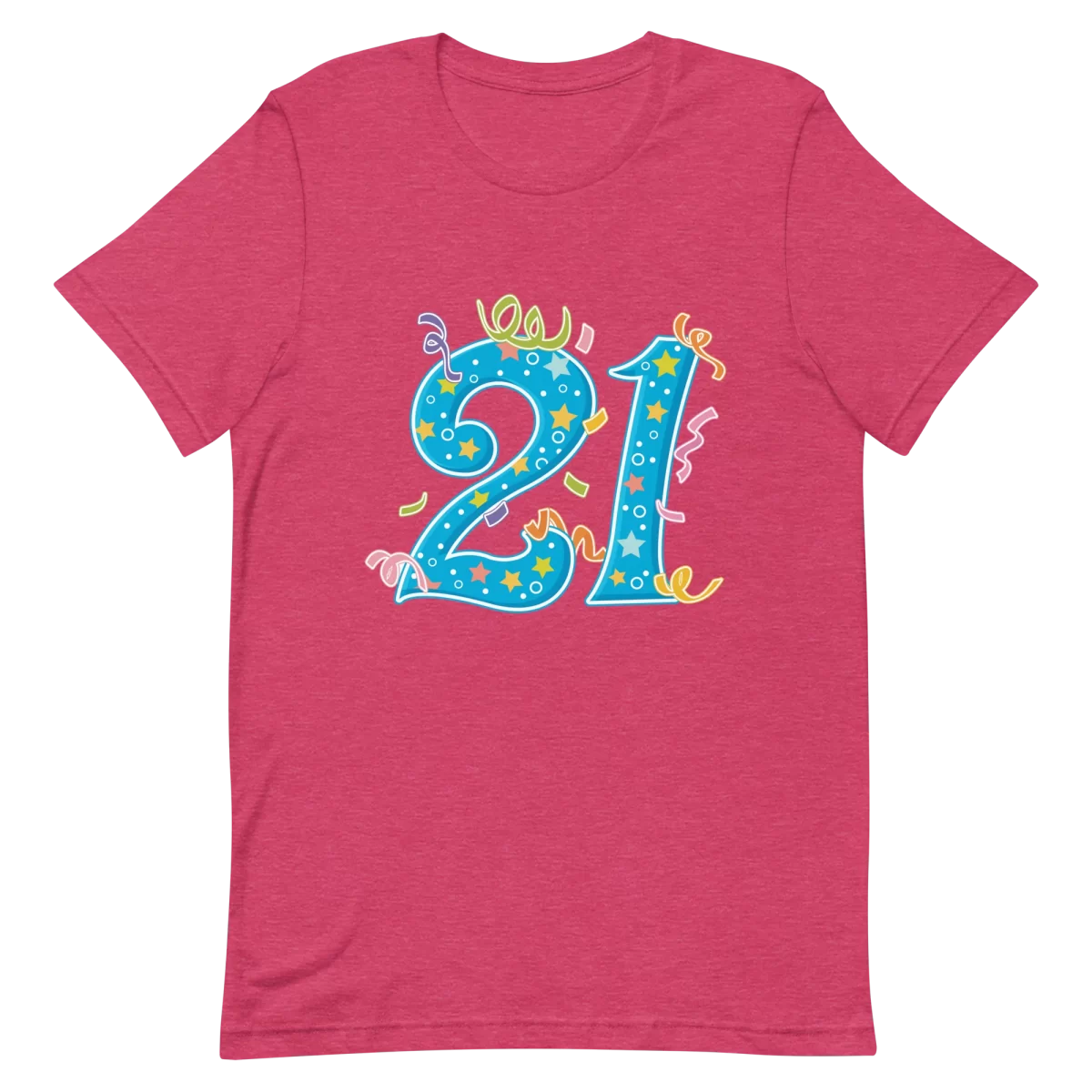 Unisex T-Shirt - 21 - Heather Raspberry