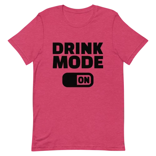 Unisex T-Shirt - Drink Mode - Heather Raspberry