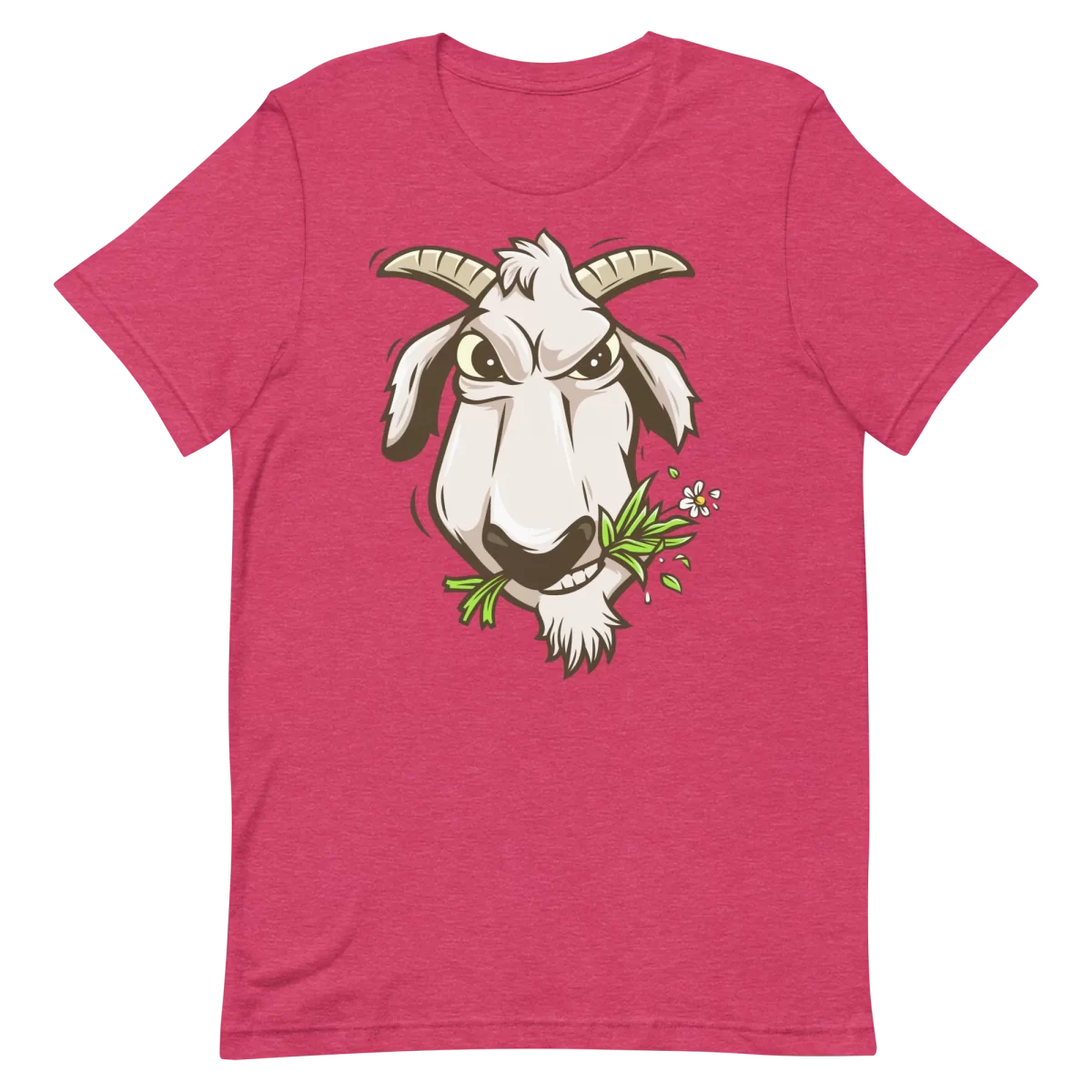 Unisex T-Shirt - Goat - Heather Raspberry