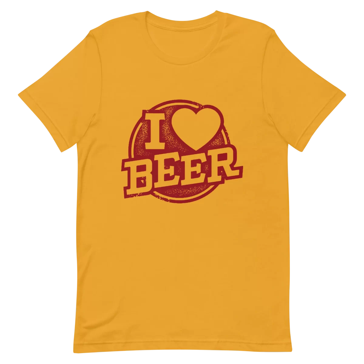 Unisex T-Shirt - I Love Beer - Mustard