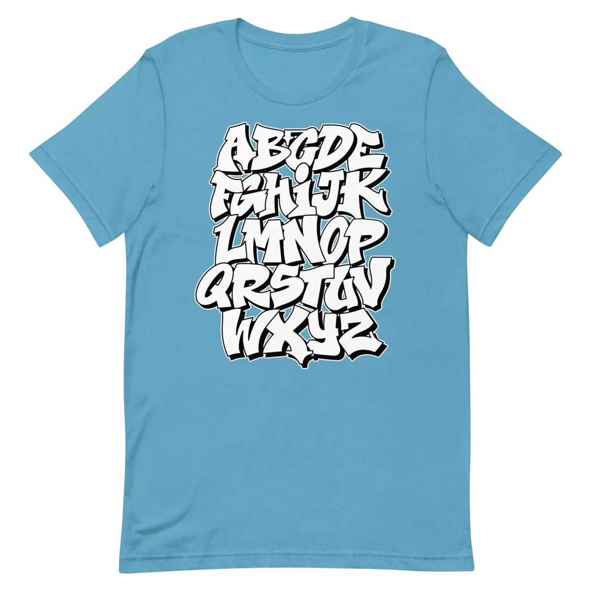 Unisex T-Shirt - Alphabet - Ocean Blue