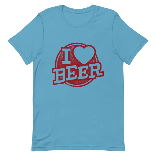Unisex T-Shirt - I Love Beer - Ocean Blue