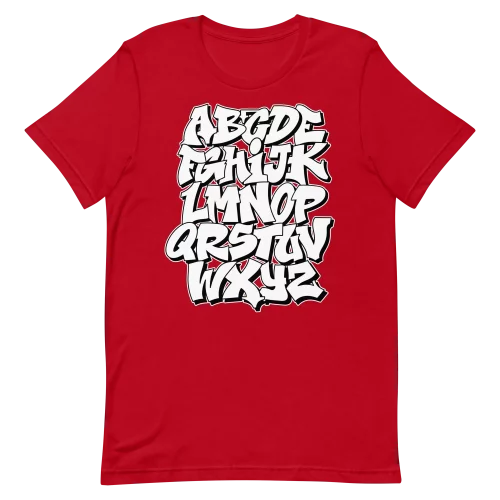 Unisex T-Shirt - Alphabet - Red
