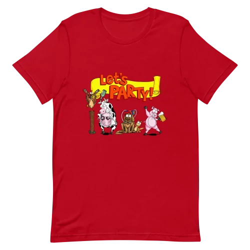 Unisex T-Shirt - Let’s Party! - Red
