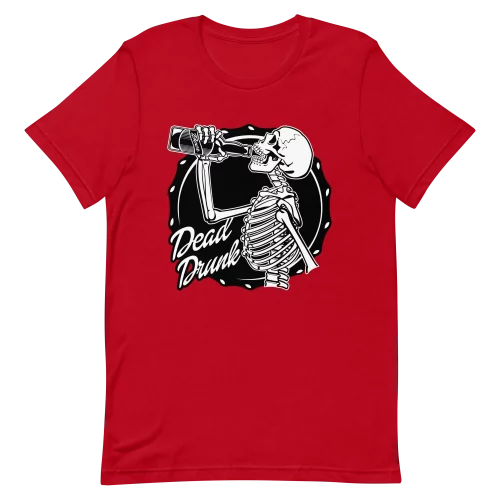 Unisex T-Shirt - Dead Drunk - Red