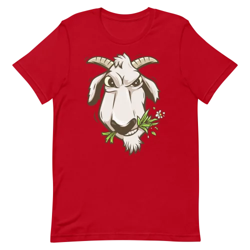 Unisex T-Shirt - Goat - Red