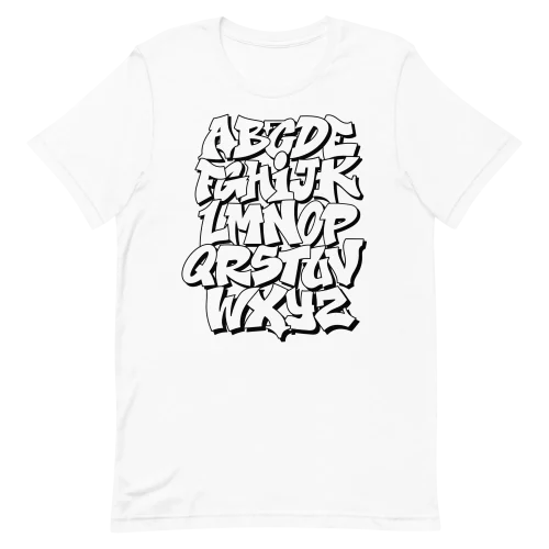 Unisex T-Shirt - Alphabet - White