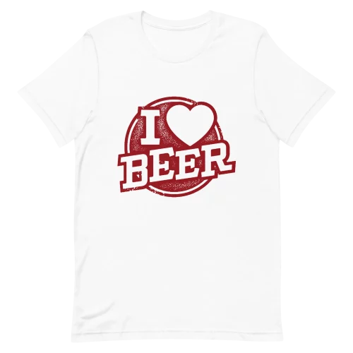 Unisex T-Shirt - I Love Beer - White