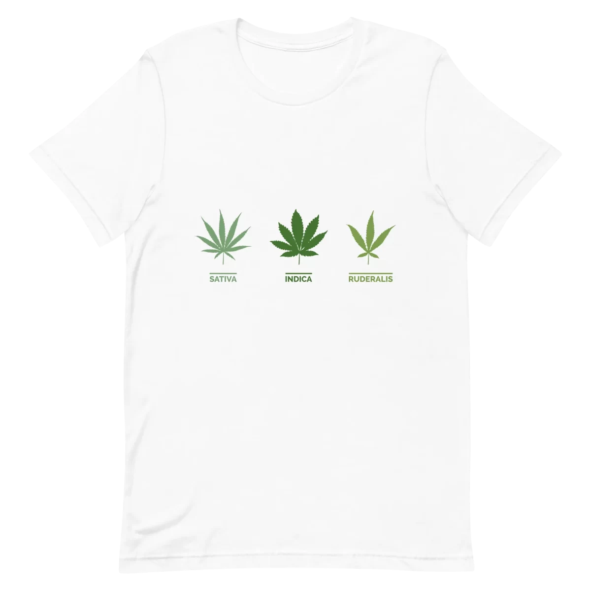 Unisex T-Shirt - Weed Leaves - White