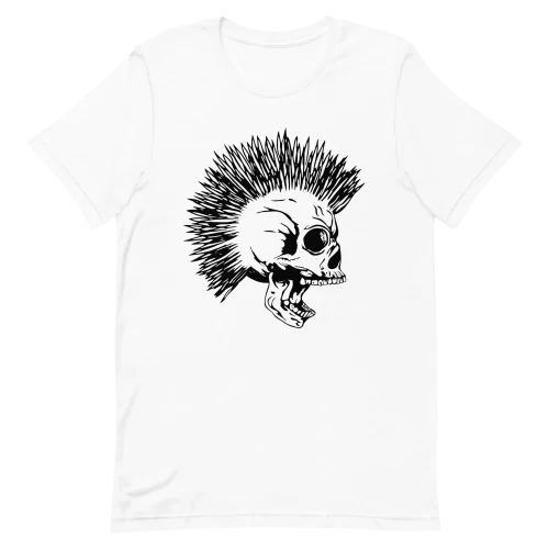 Unisex T-Shirt - Punk Skeleton - White