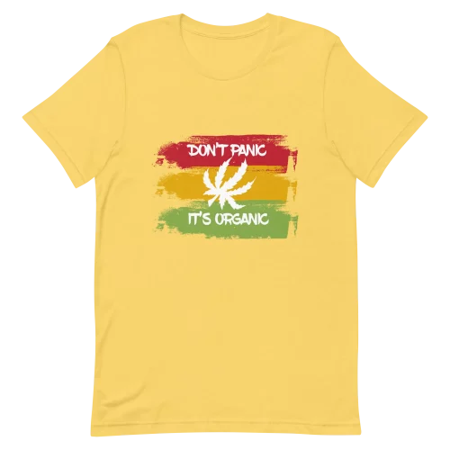 Unisex T-Shirt - Don't panic its organic - Yellow
