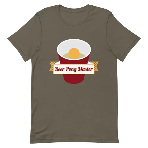 Unisex T-Shirt - Beer Pong Master - Army