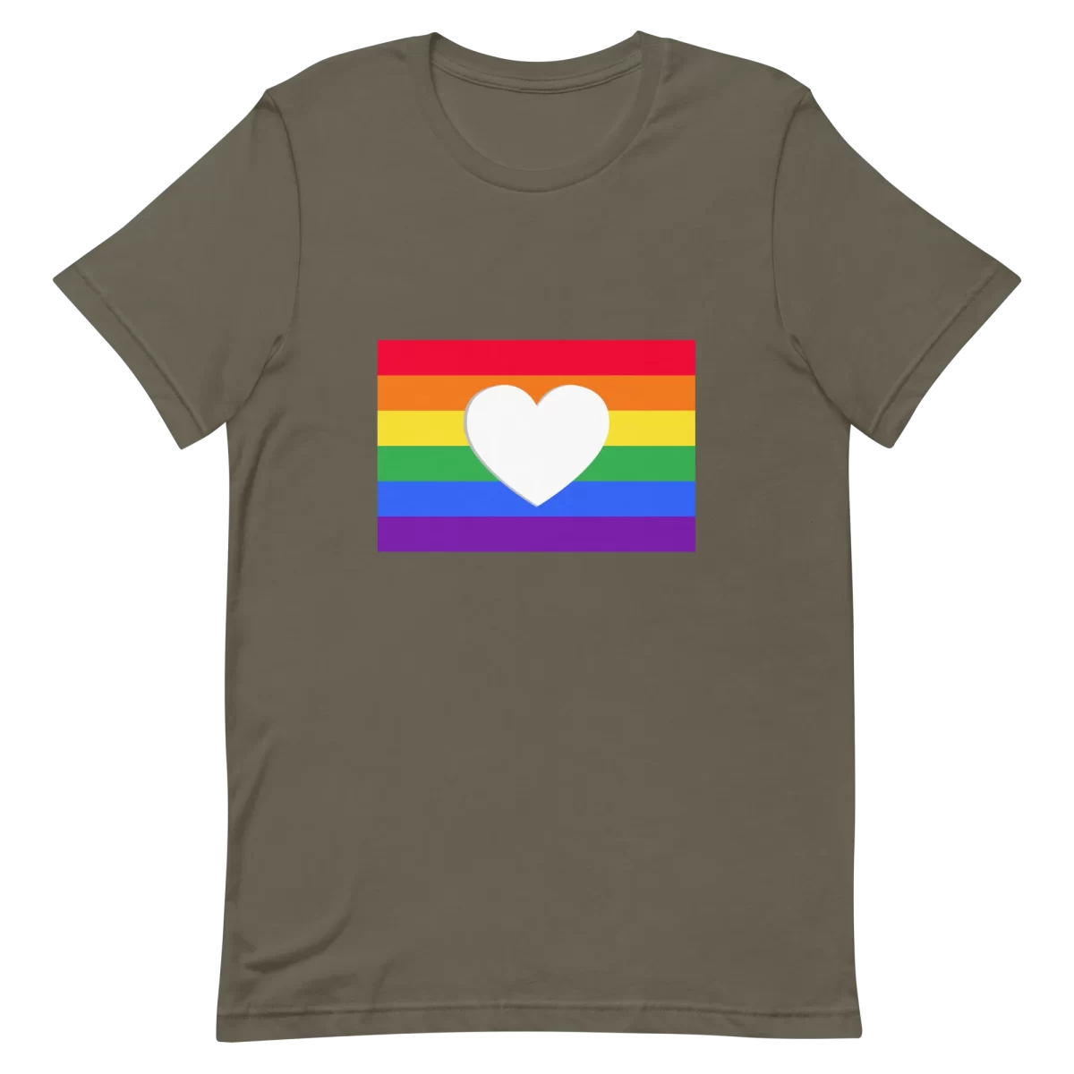 Army Unisex t-shirt Pride Day Flag With Heart