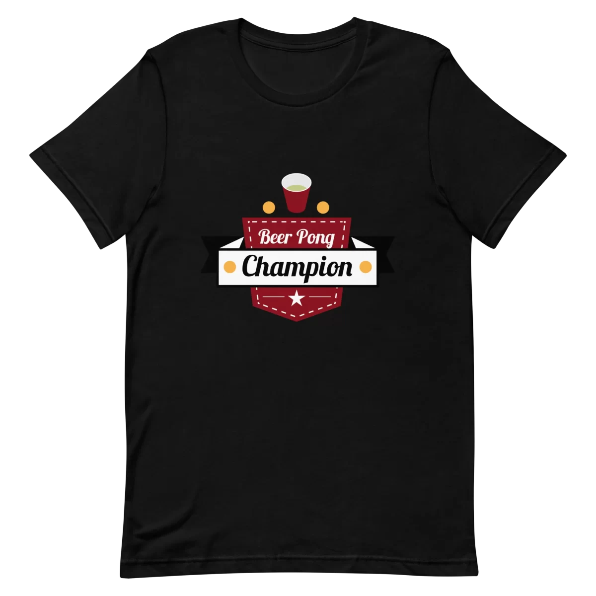Unisex T-Shirt - Beer Pong Champion - Black