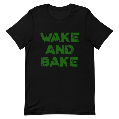 Unisex T-Shirt - Wake and Bake - Black