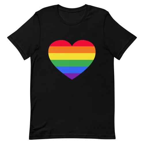 Black Unisex t-shirt Pride Heart