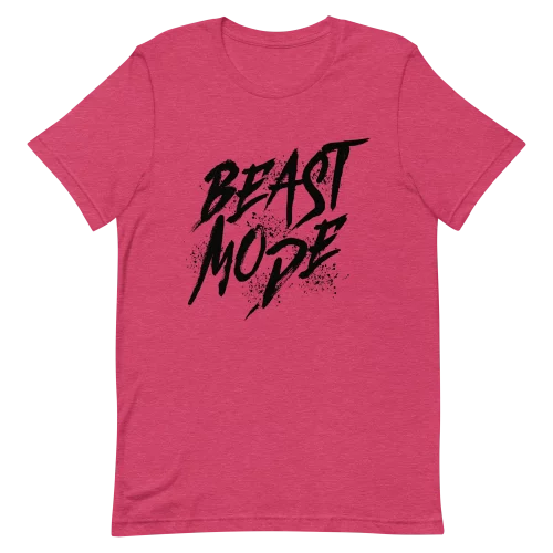 Unisex T-Shirt - Beast Mode - Heather Raspberry