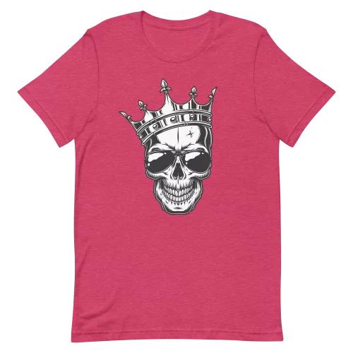 Unisex T-Shirt - Skeleton King - Heather Raspberry