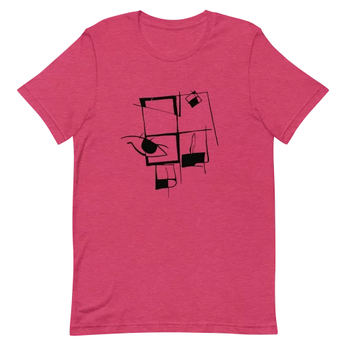 Heather Raspberry Unisex T-Shirt - Lines