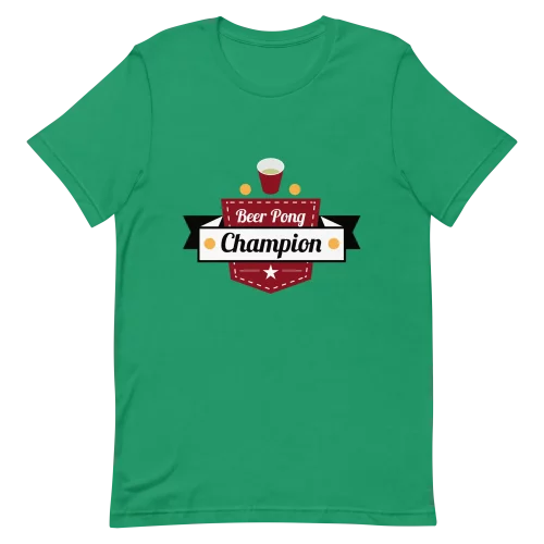 Unisex T-Shirt - Beer Pong Champion - Kelly