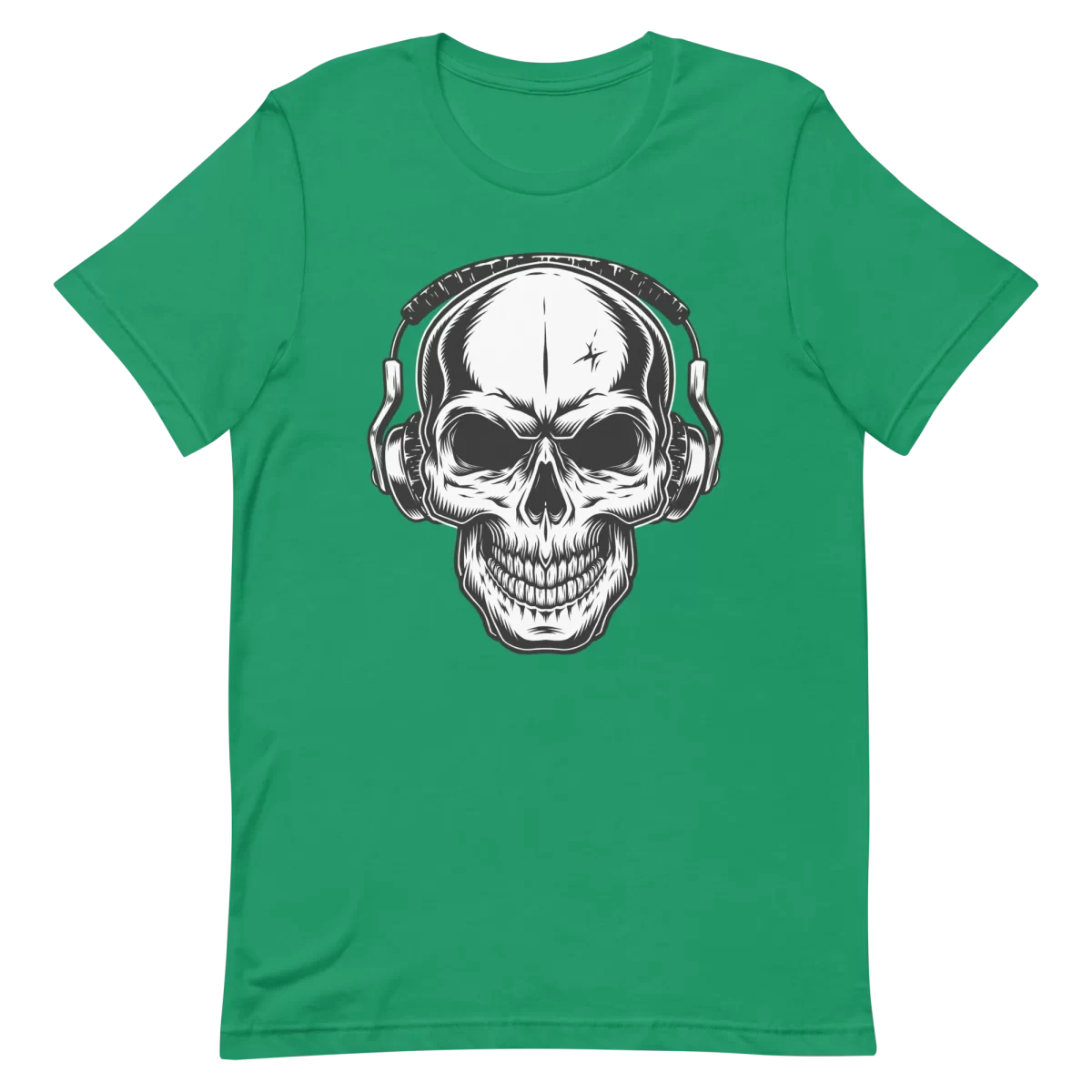 Unisex T-Shirt - Rockin Music Skeleton - Kelly