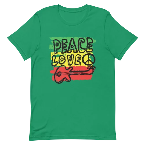 Unisex T-Shirt - Peace Love Music - Kelly