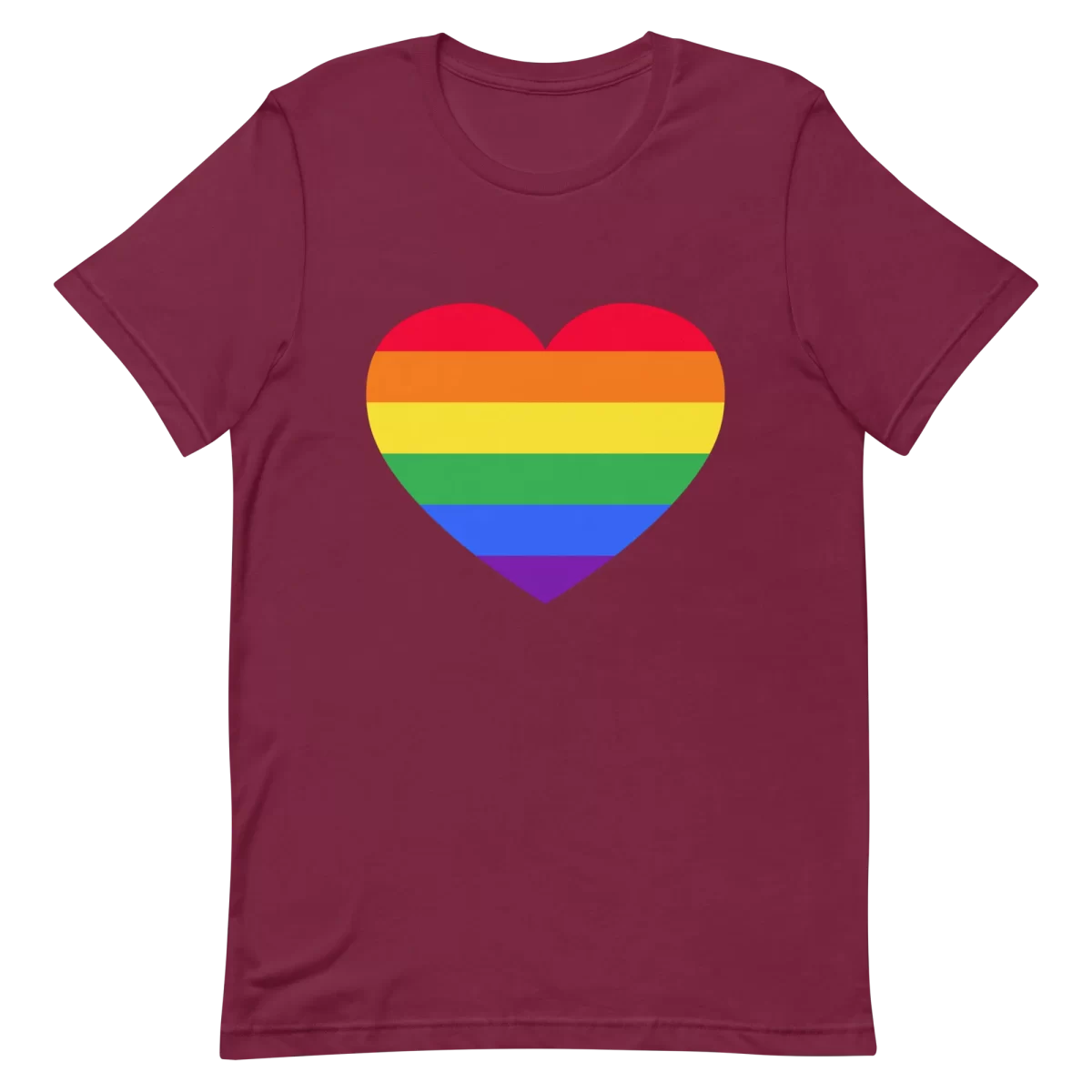 Maroon Unisex t-shirt Pride Heart