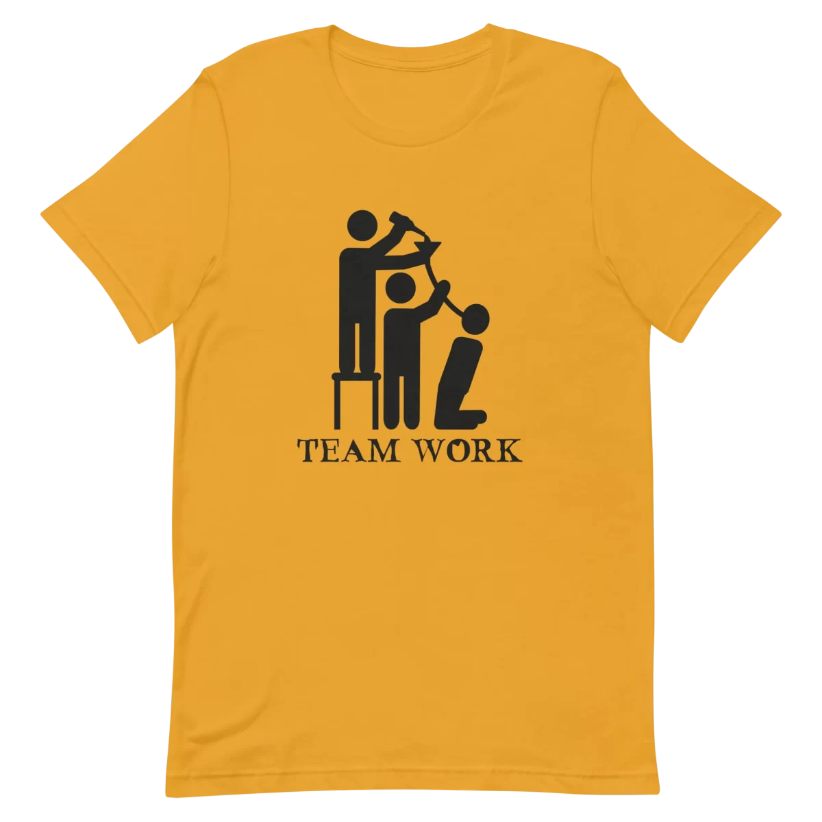 Unisex T-Shirt - Team Work - Mustard