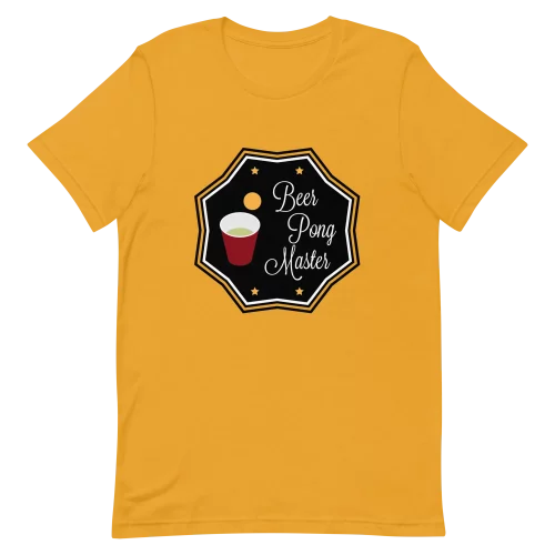 Unisex T-Shirt - Beer Pong Master 2 - Mustard