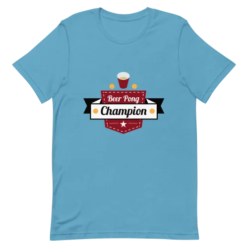 Unisex T-Shirt - Beer Pong Champion - Ocean Blue