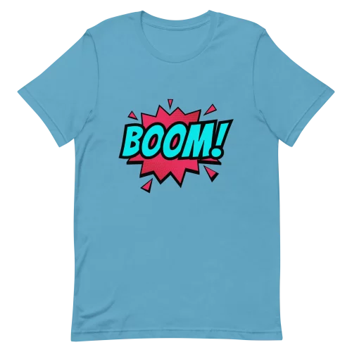 Unisex T-Shirt - BOOM! - Ocean Blue