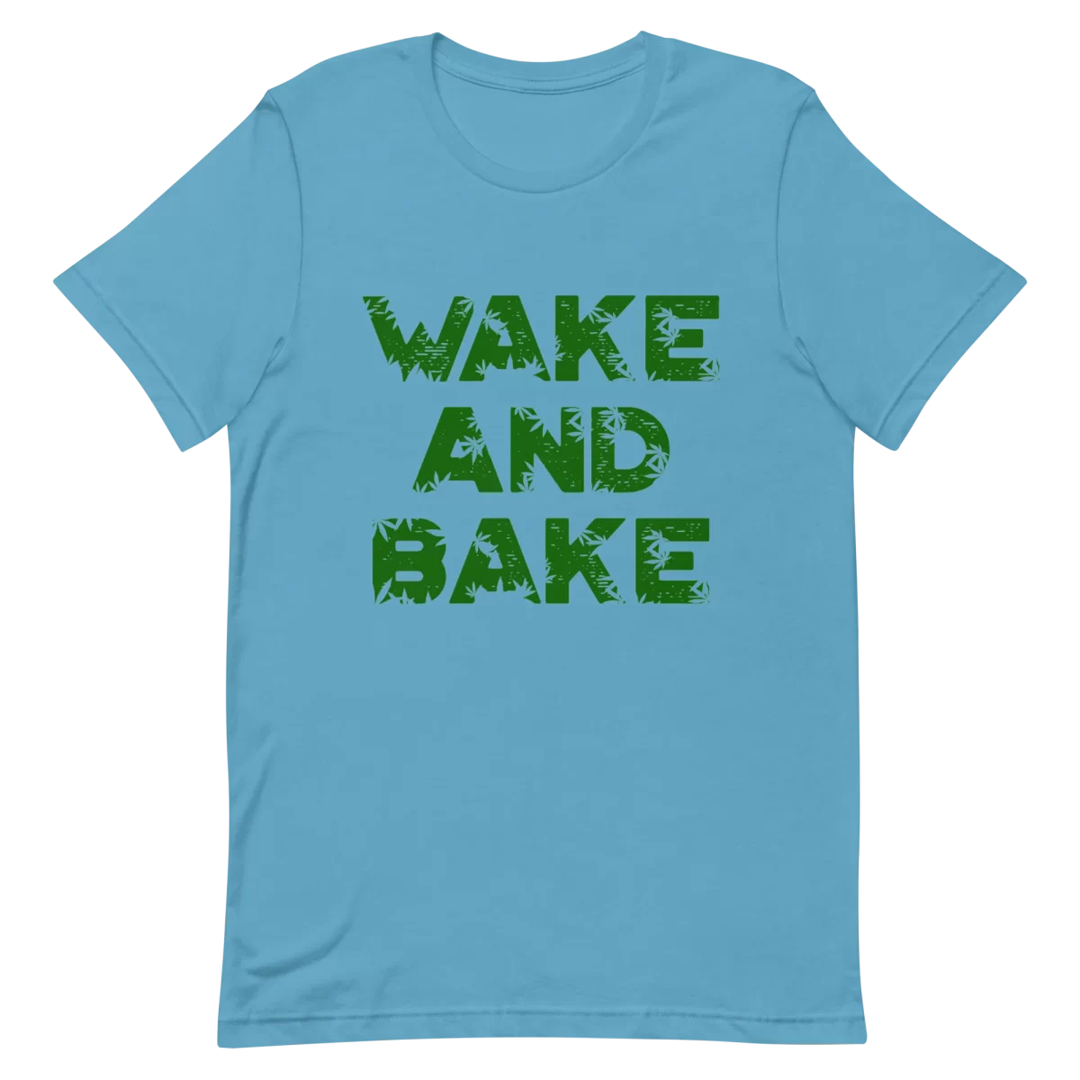 Unisex T-Shirt - Wake and Bake - Ocean Blue