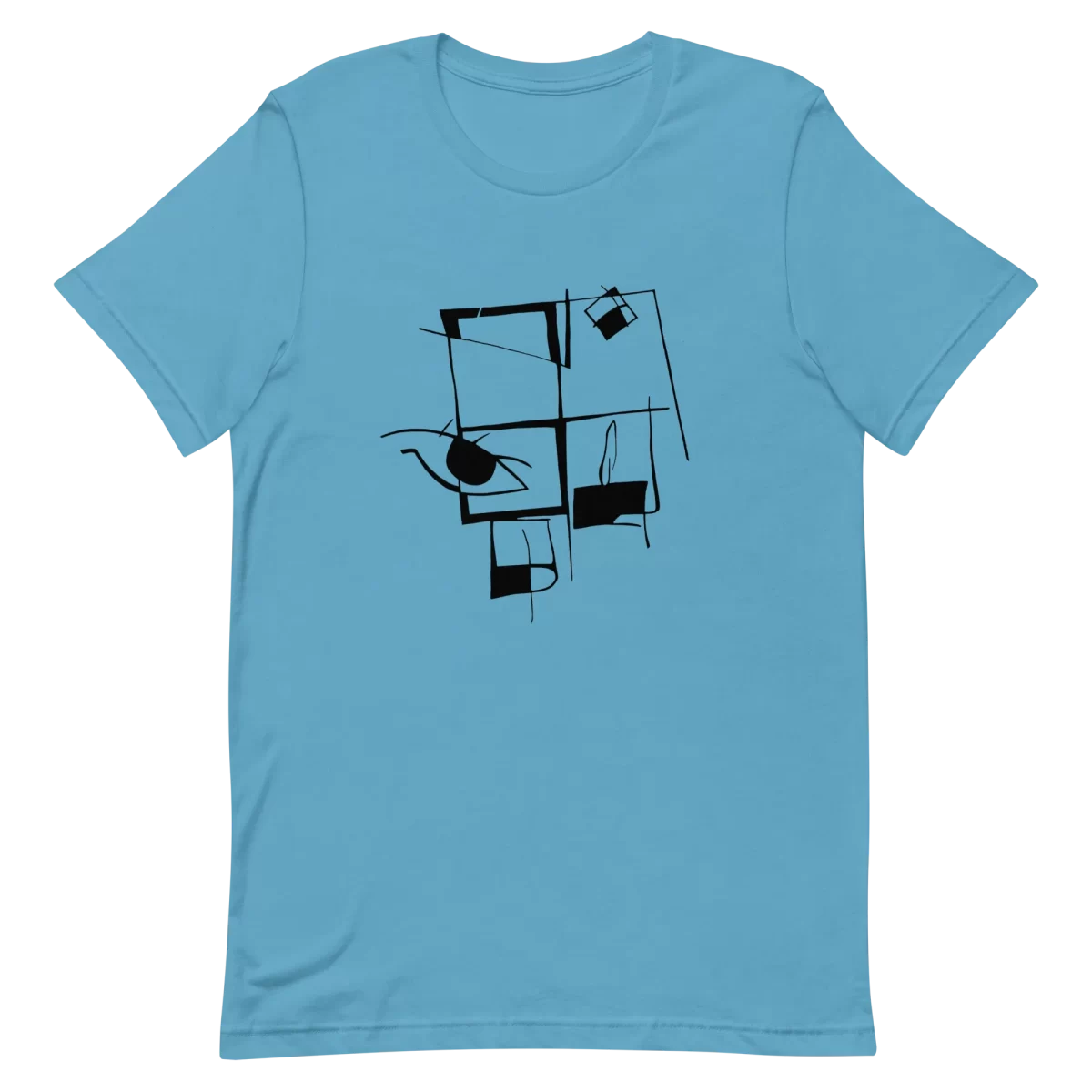 Ocean Blue Unisex T-Shirt - Lines