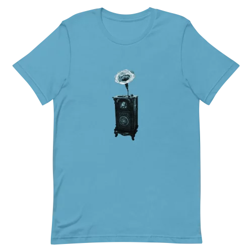 Ocean Blue Unisex T-Shirt - Record Player