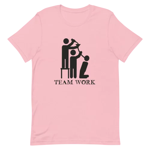 Unisex T-Shirt - Team Work - Pink