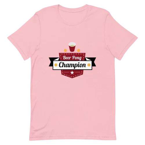 Unisex T-Shirt - Beer Pong Champion - Pink