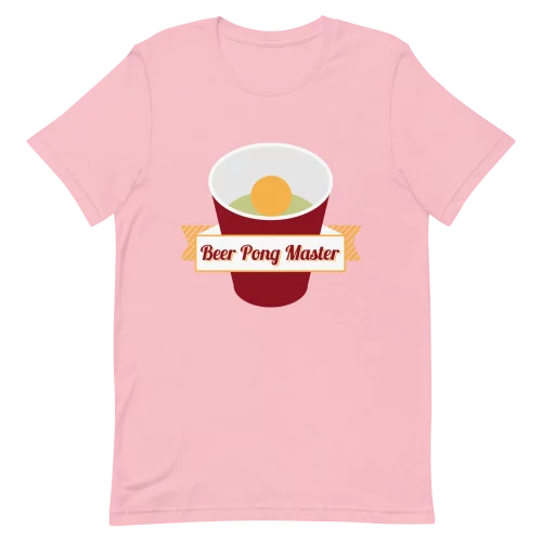 Unisex T-Shirt - Beer Pong Master - Pink