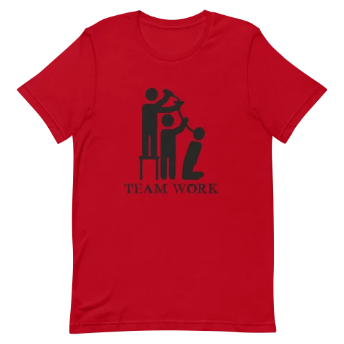 Unisex T-Shirt - Team Work - Red