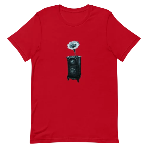 Red Unisex T-Shirt - Record Player