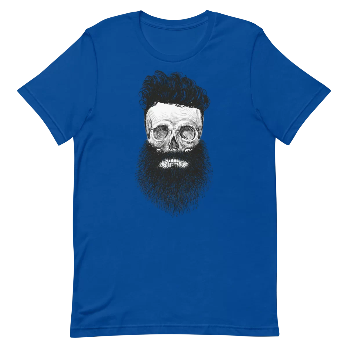 Unisex T-Shirt - Skull Beard - True Royal