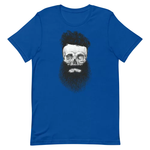 Unisex T-Shirt - Skull Beard - True Royal