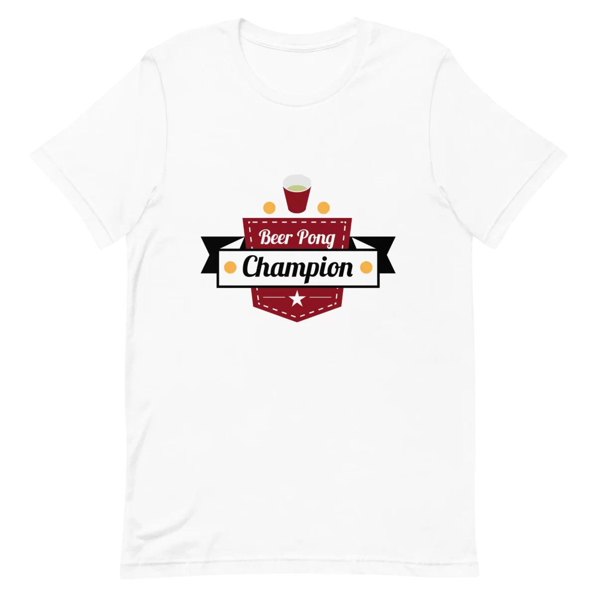 Unisex T-Shirt - Beer Pong Champion - White