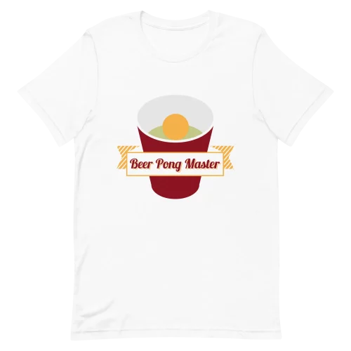 Unisex T-Shirt - Beer Pong Master - White