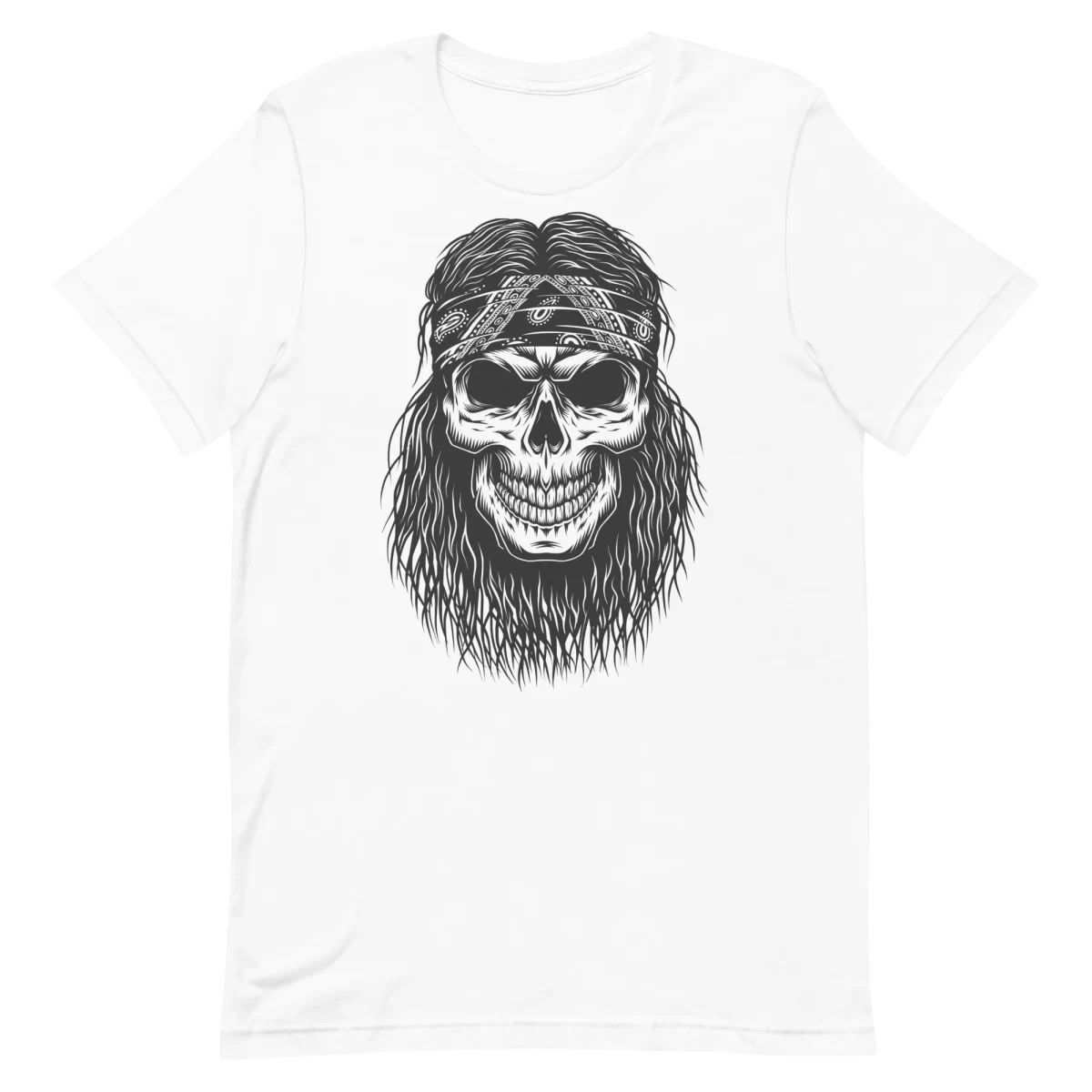 Unisex T-Shirt - Rock'n Roll Skeleton - White