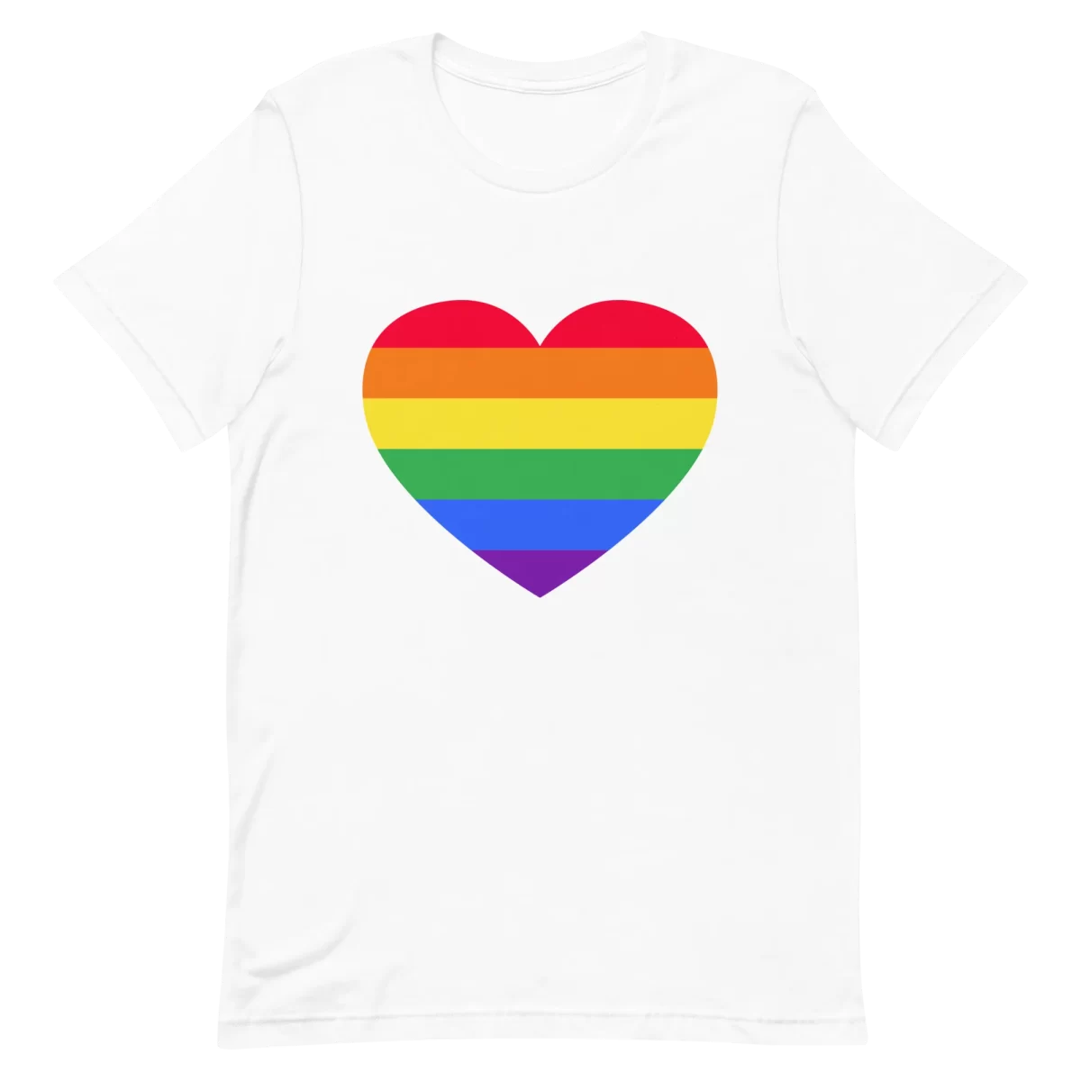 White Unisex t-shirt Pride Heart