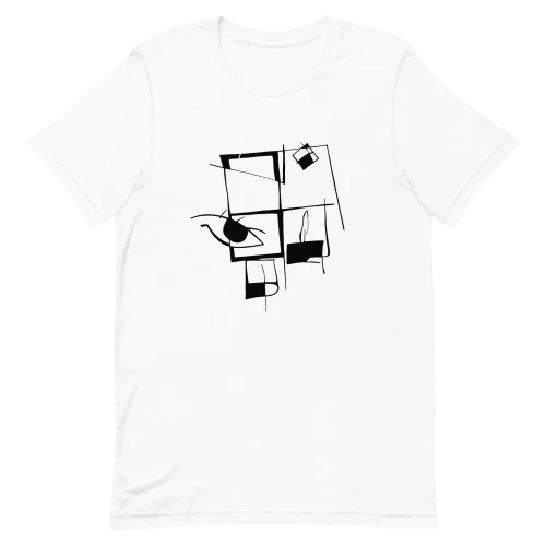 White Unisex T-Shirt - Lines