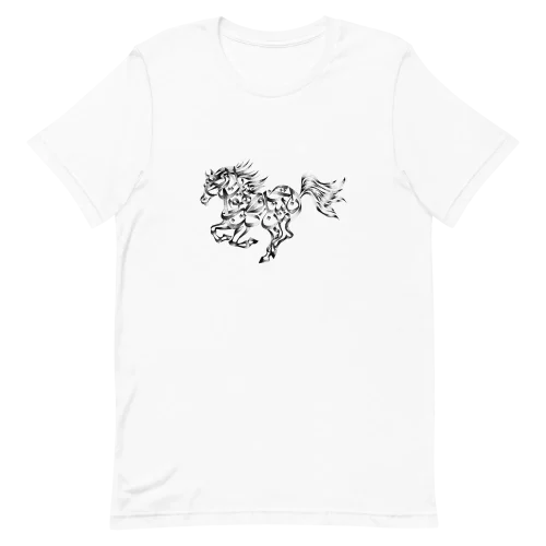 White Unisex T-Shirt - Persian Horse