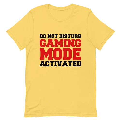 Unisex T-Shirt - Gaming Mode Activated - Yellow