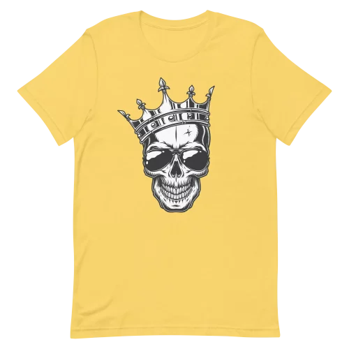 Unisex T-Shirt - Skeleton King - Yellow